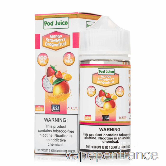 Fruit Du Dragon Mangue Fraise - Jus De Dosette - 100 Ml 12 Mg Stylo Vape